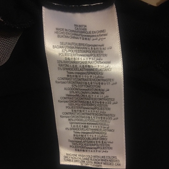 BCBG Max Azria Blue/Black Hi-Low Top- L - Picture 6 of 7